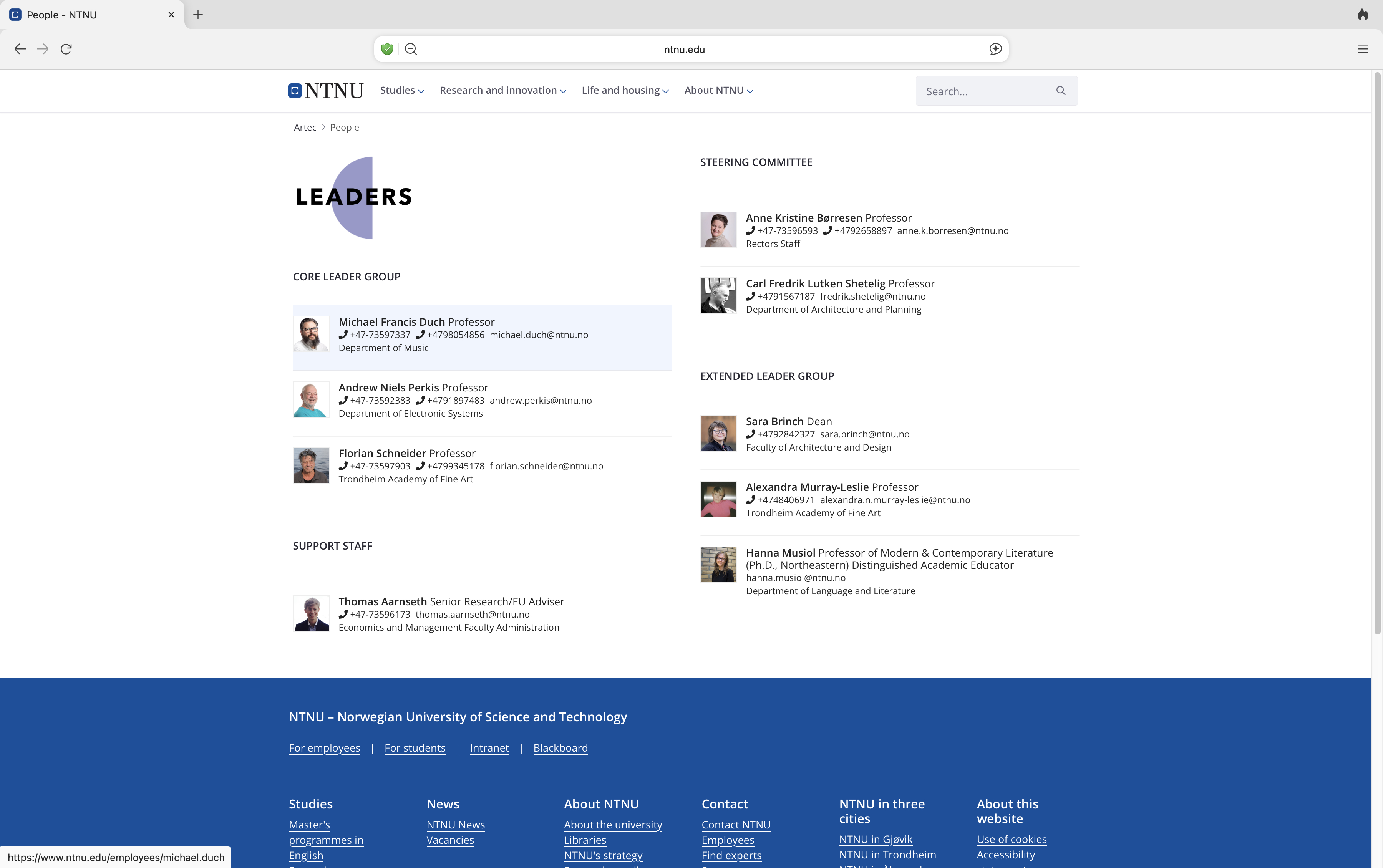 ARTEC website screen 04